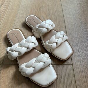 White Braided Women's Sandals